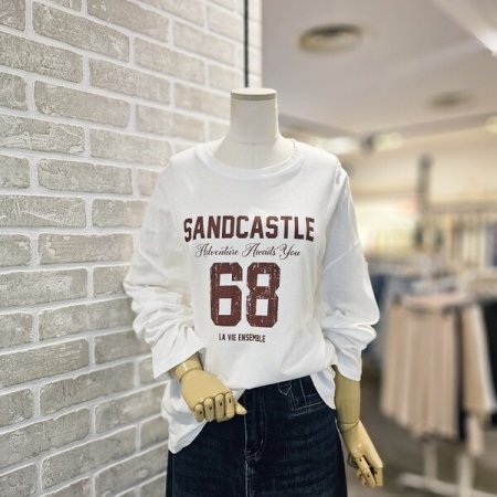 나염 박스 롱 티셔츠