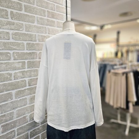 나염 박스 롱 티셔츠