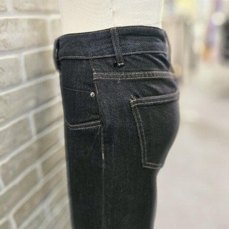 블랙 생지 와이드 데님 팬츠