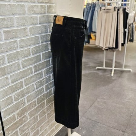 난 스판 7부 데님 팬츠