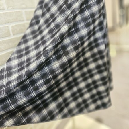 체크 겉 기모 스커트
