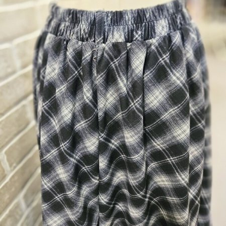 체크 겉 기모 스커트