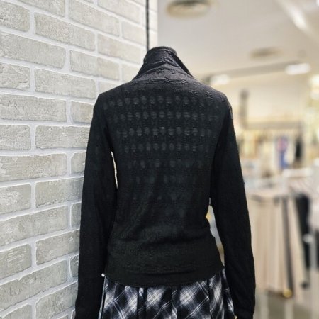 레이스 하이넥 티셔츠