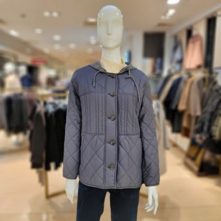 소고 탈착니트후드 단추 누빔점퍼