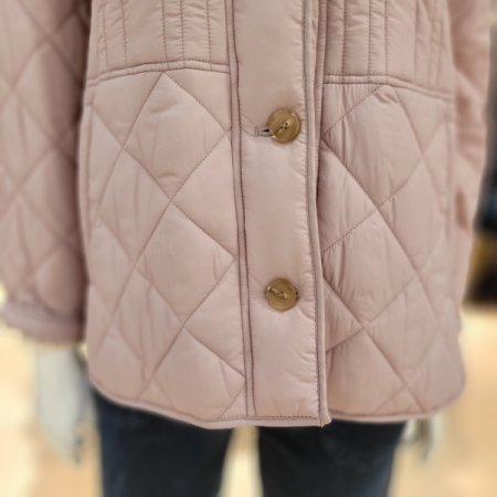 소고 탈착니트후드 단추 누빔점퍼