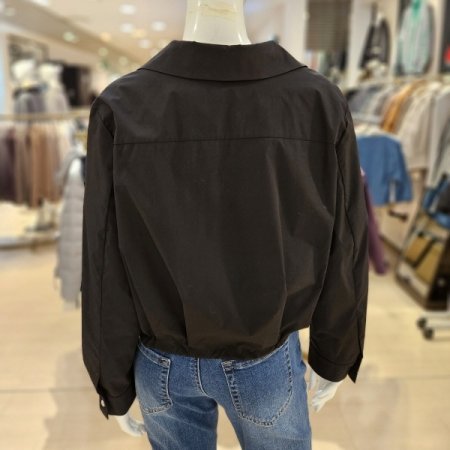 금속버튼 밑단셔링 블라우스