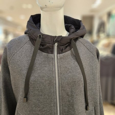 밑단트임 언발 후드 점퍼