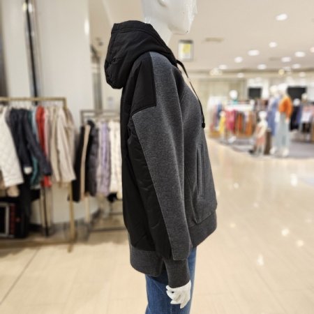 밑단트임 언발 후드 점퍼
