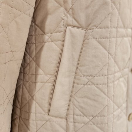 양포켓 카라 누빔 재킷