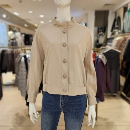 금속버튼 라운드넥 재킷