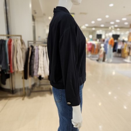 금속버튼 라운드넥 재킷