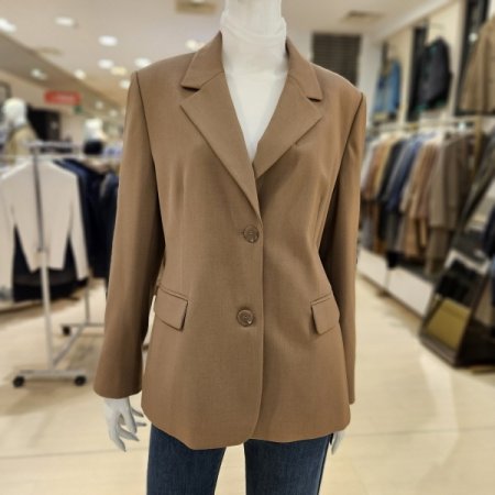 싱글 투버튼 긴팔 카라 재킷