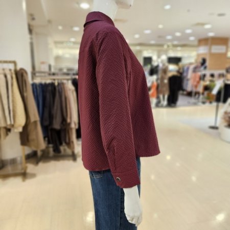 소고 가슴 로고 자수 긴팔 블라우스