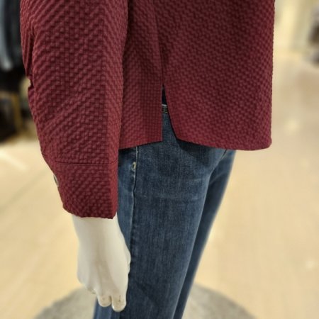 소고 가슴 로고 자수 긴팔 블라우스