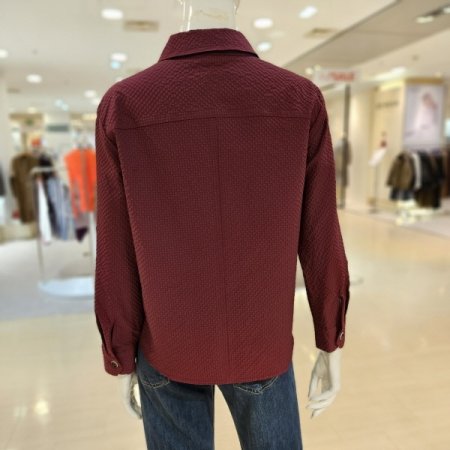 소고 가슴 로고 자수 긴팔 블라우스