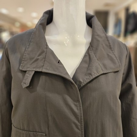 소매배색 롱 트렌치재킷