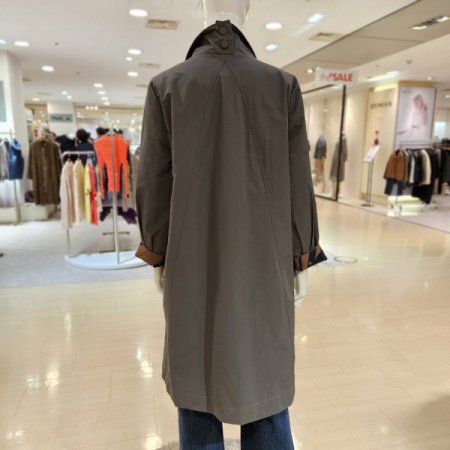 소매배색 롱 트렌치재킷