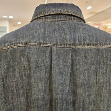 양포켓 워싱 데님 셔츠