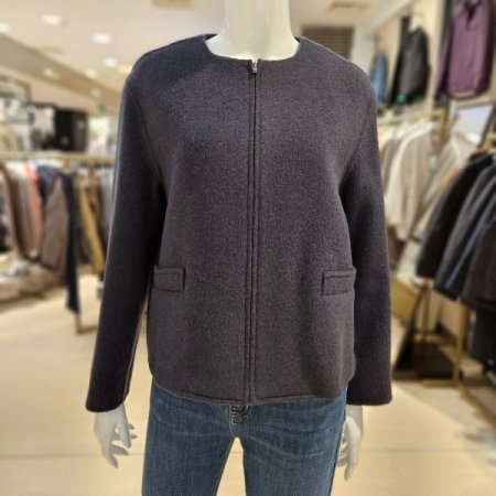 울혼방 핸드메이드 집업 재킷