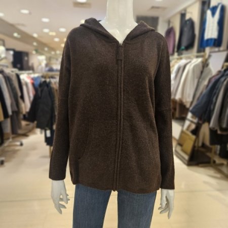 오버핏 집업 후드 가디건