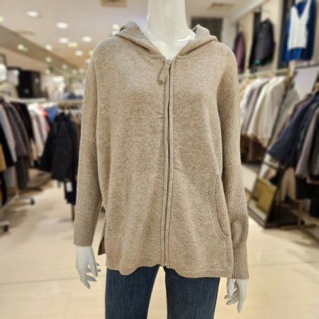 오버핏 집업 후드 가디건