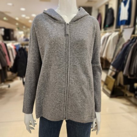 오버핏 집업 후드 가디건