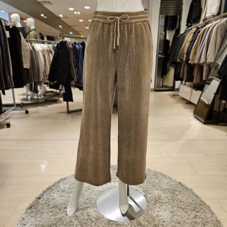 허리 밴딩 소프트 코듀로이 와이드팬츠