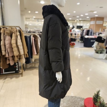 렉스퍼 와이드 카라 구스다운 패딩