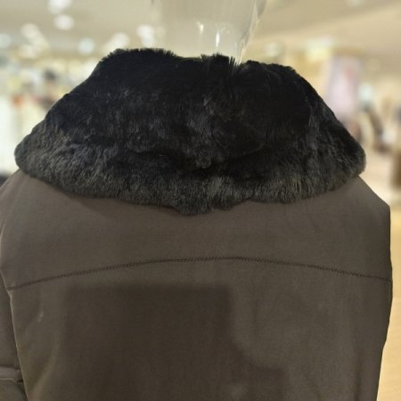 렉스퍼 와이드 카라 구스다운 패딩