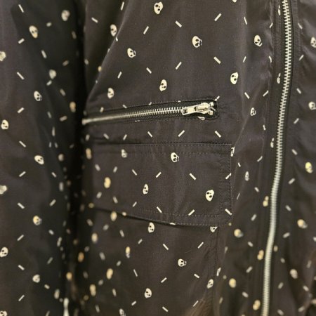 속누빔 해골프린팅 후드 점퍼