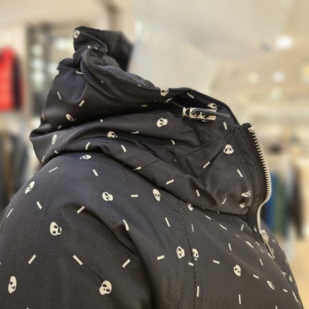 속누빔 해골프린팅 후드 점퍼