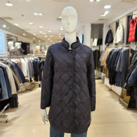 체크패턴 구스다운 누빔 양면 재킷