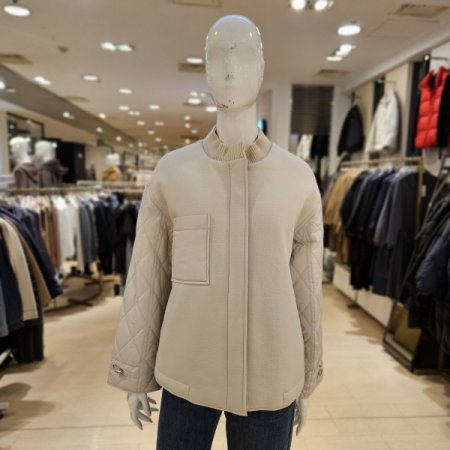 뒷 누빔 집업 점퍼