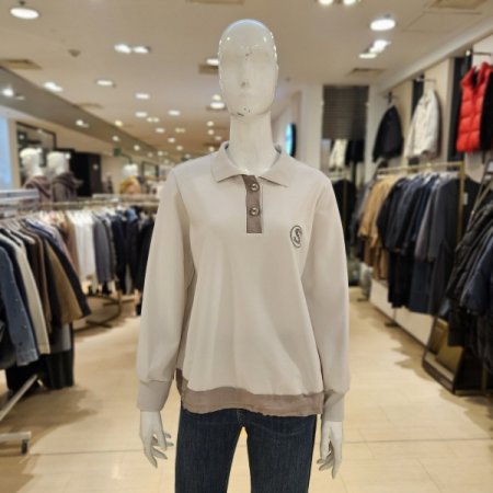 로고 라운드패치 카라 티셔츠