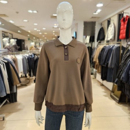 로고 라운드패치 카라 티셔츠