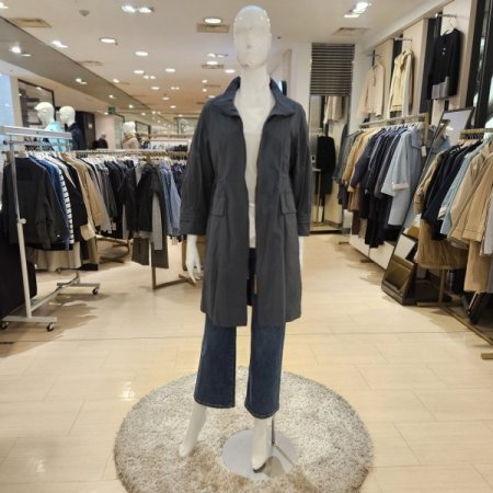 소매 스트링 롱 집업 점퍼