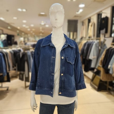 밑단 옆트임 오버핏 데님재킷