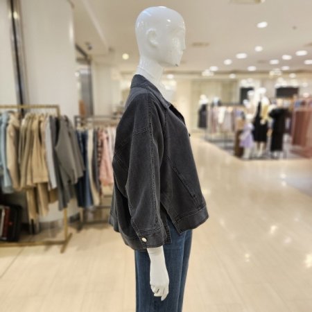 밑단 옆트임 오버핏 데님재킷