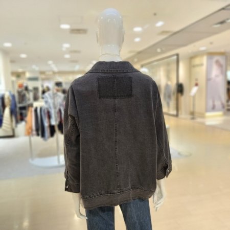 밑단 옆트임 오버핏 데님재킷
