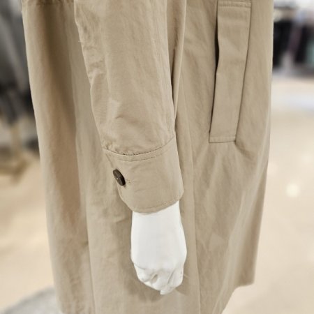 하이넥 롱 트렌치 코트