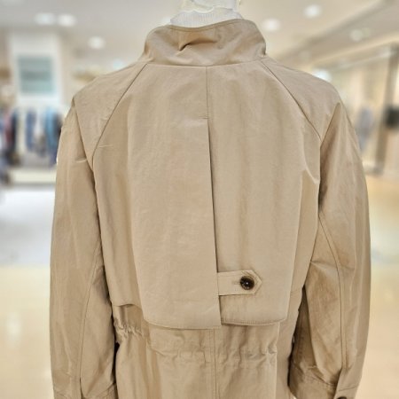 하이넥 롱 트렌치 코트