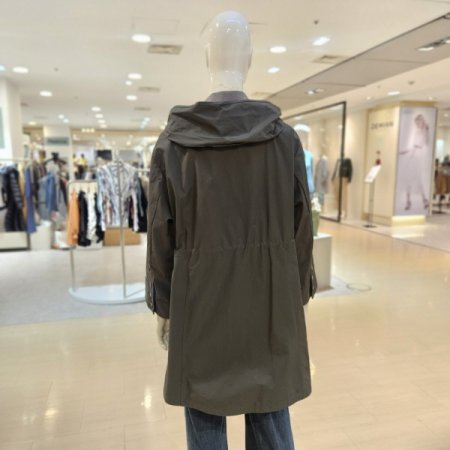 후드카라 집업 롱 점퍼