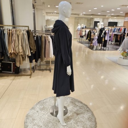 탈착후드 집업 롱 원피스