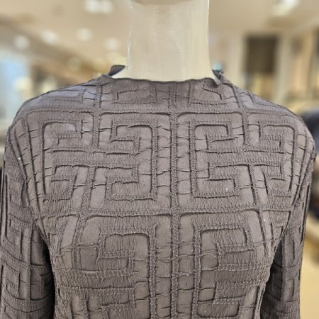 글리터 미로패턴 플리츠 티셔츠