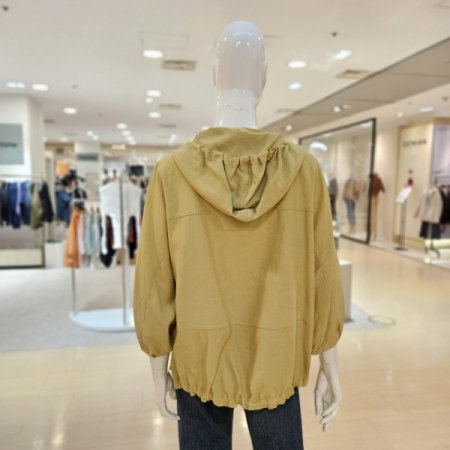 밑단트임 7부 후드 집업 점퍼