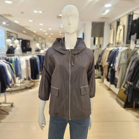 볼체인 라인포켓 페이크후드 집업점퍼