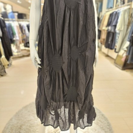 원형 배색 반팔 플리츠 롱원피스세트