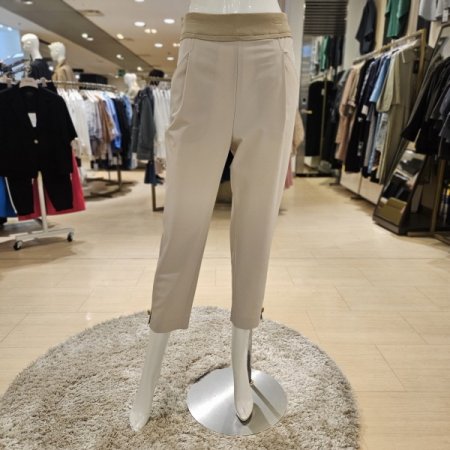 허리밴딩 핀턱 배기팬츠