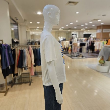 레터링프린트 면 반팔 티셔츠