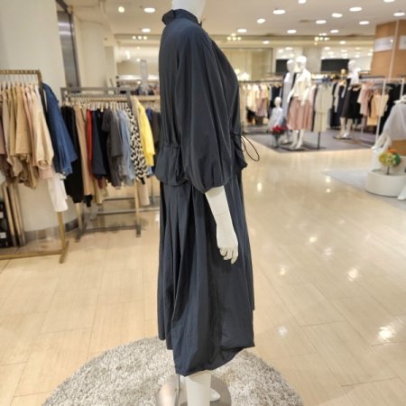 허리스트링 집업 롱원피스